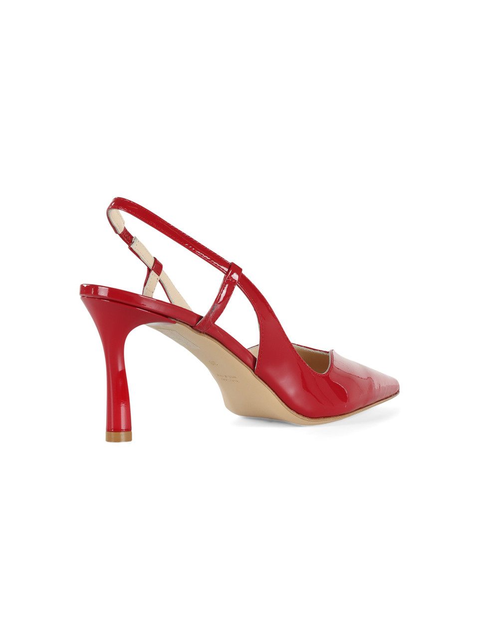 ROSSO | Scarpe slingback in vernice con tacco