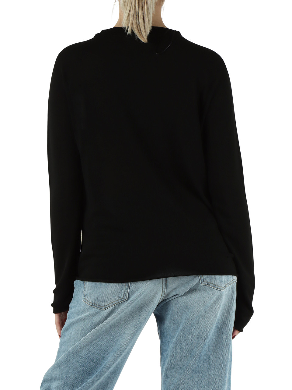 NERO | Maglia in viscosa con placca logo