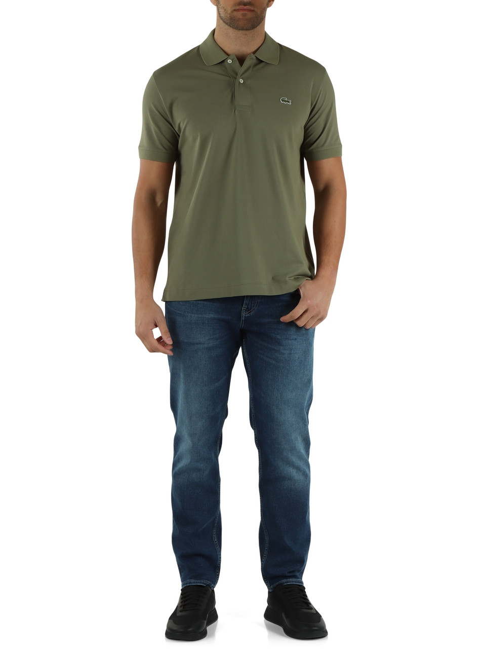 Militärgrün | Polo L.12.12 Light Classic Fit aus Baumwoll-Piqué-Mischung