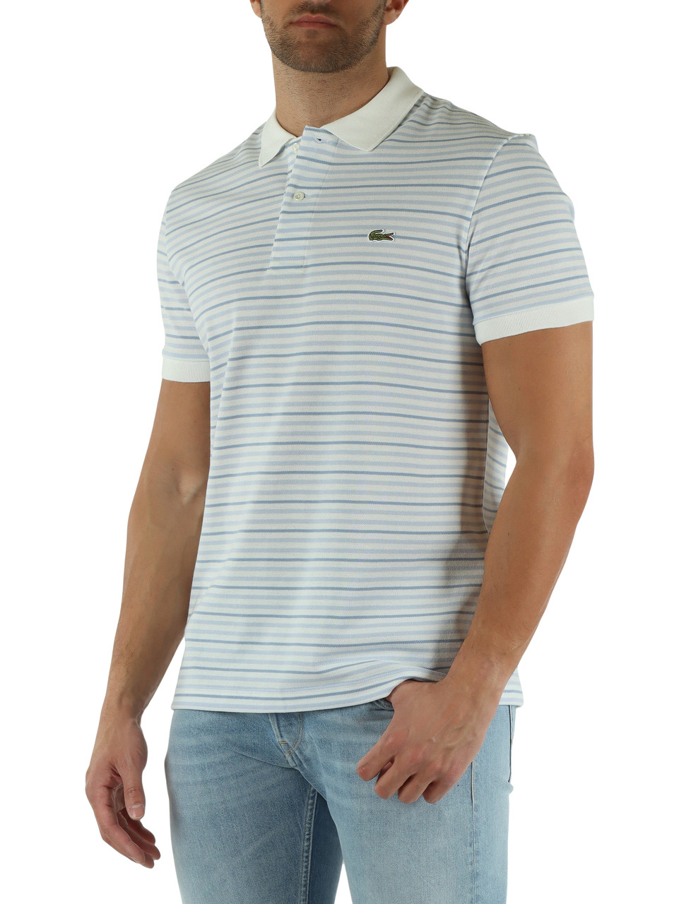 CELESTE | Polo regular fit in cotone piquet a righe