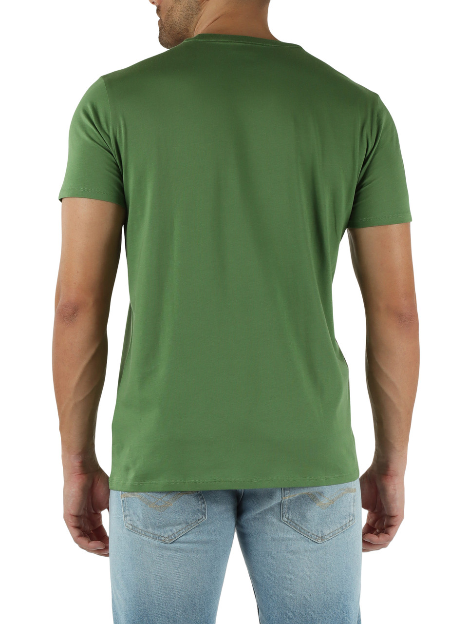 GRÜN | Regular Fit T-Shirt aus Pima-Baumwolle