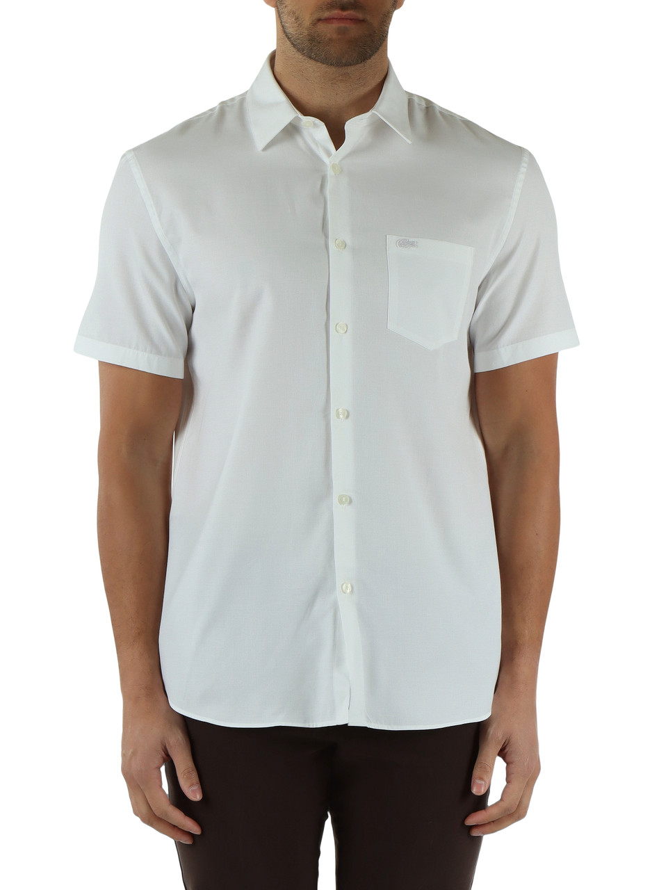 BIANCO | Camicia a maniche corte Regular fit in cotone