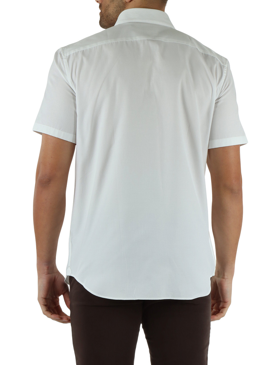 BIANCO | Camicia a maniche corte Regular fit in cotone