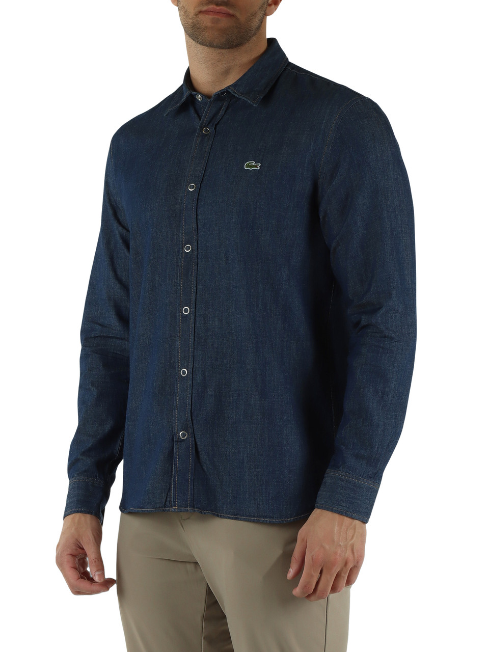 BLU | Camicia jeans regular fit con patch logo