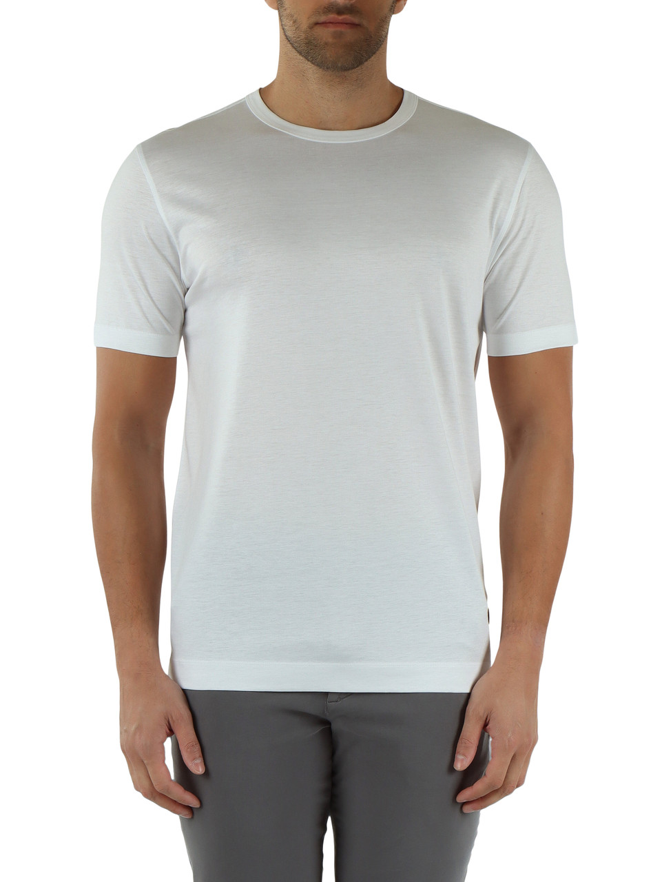 BIANCO | T-shirt in lyocell e cotone mercerizzato