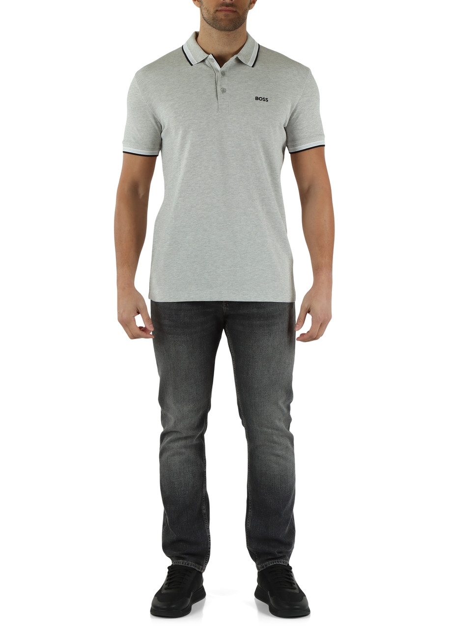 GRIGIO CHIARO | Polo regular fit in cotone piquet