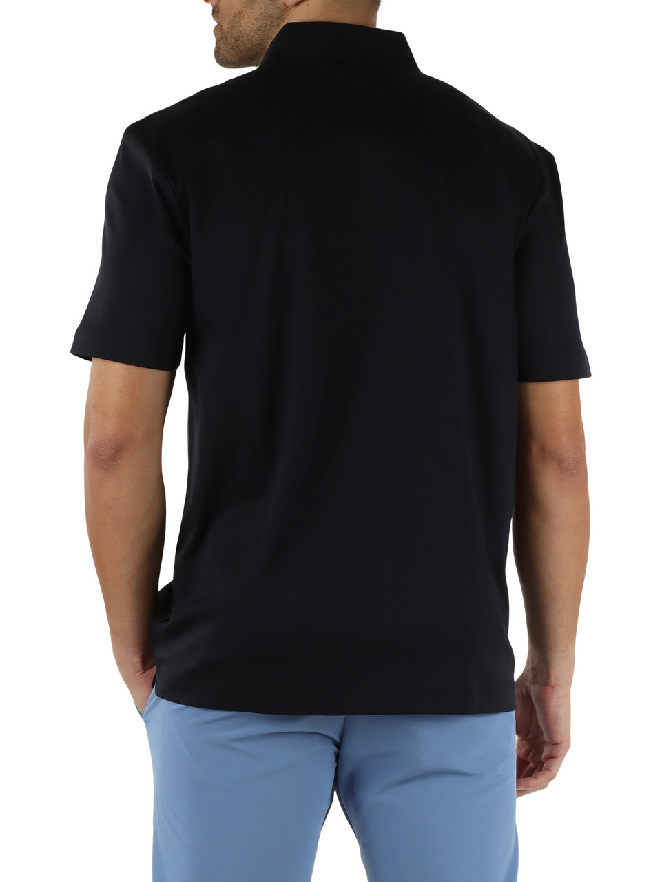 Dunkelblau | Poloshirt aus mercerisierter Baumwolle mit Logo-Patch