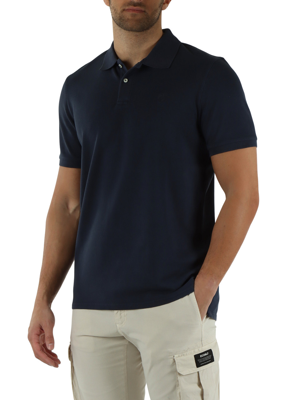 BLU SCURO | Polo TEDAN in cotone piquet riciclato