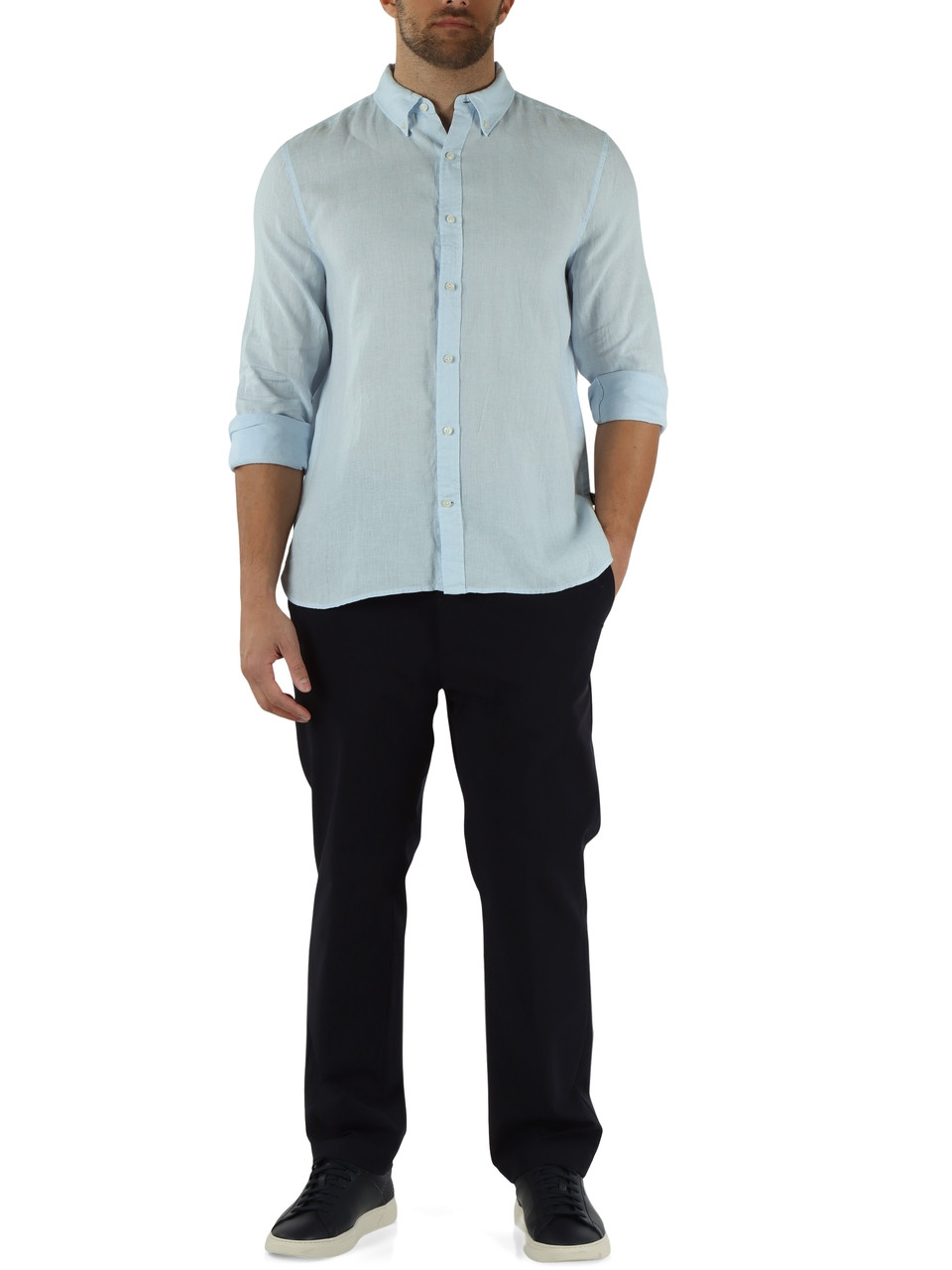 AZURBLAU | Leinenhemd MALIBU Regular Fit
