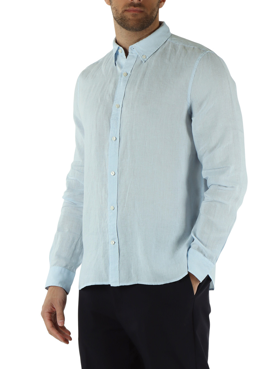 AZURBLAU | Leinenhemd MALIBU Regular Fit