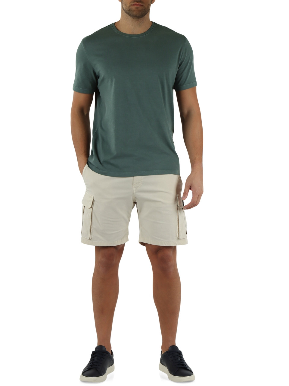 BEIGE | Bermuda regular fit ETHICARGO in cotone stretch