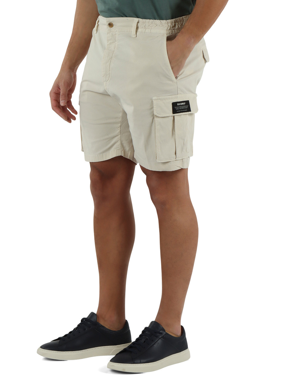 BEIGE | Bermuda regular fit ETHICARGO in cotone stretch