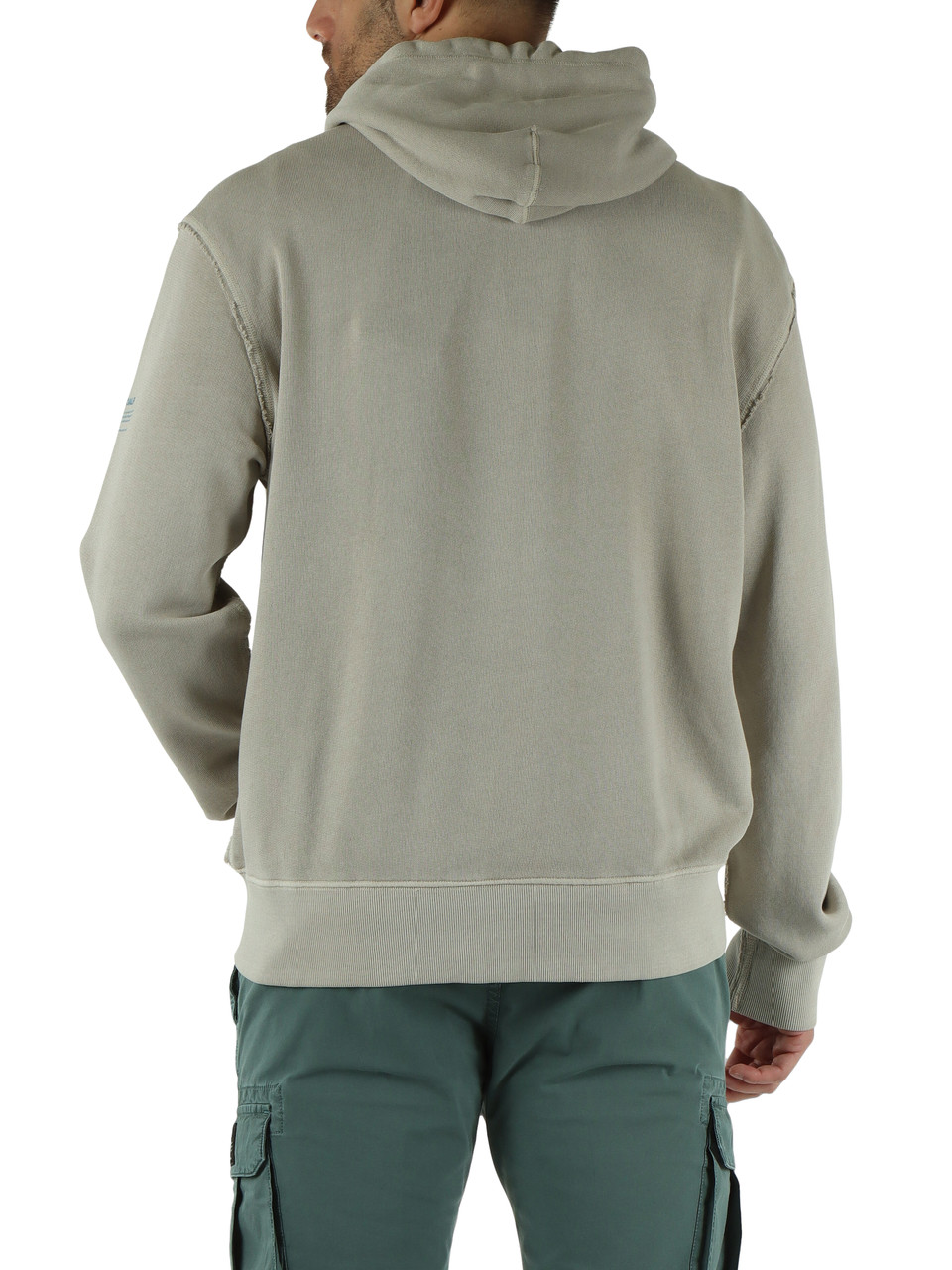 GRIGIO | Felpa con zip e cappuccio RENA regular fit