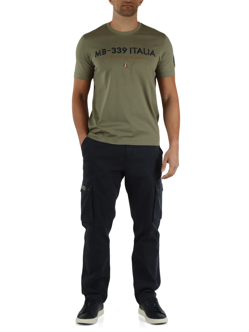 BLU | Pantalone cargo regular fit in cotone stretch