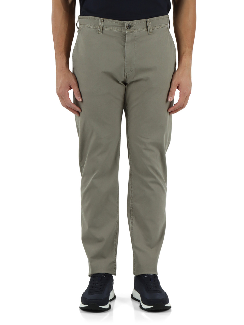 KAKI | Regular Fit Hose ETHIWIN aus Stretch-Baumwolle