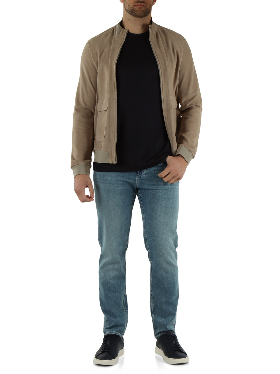 BEIGE | Wildleder-Bomberjacke OCTANE