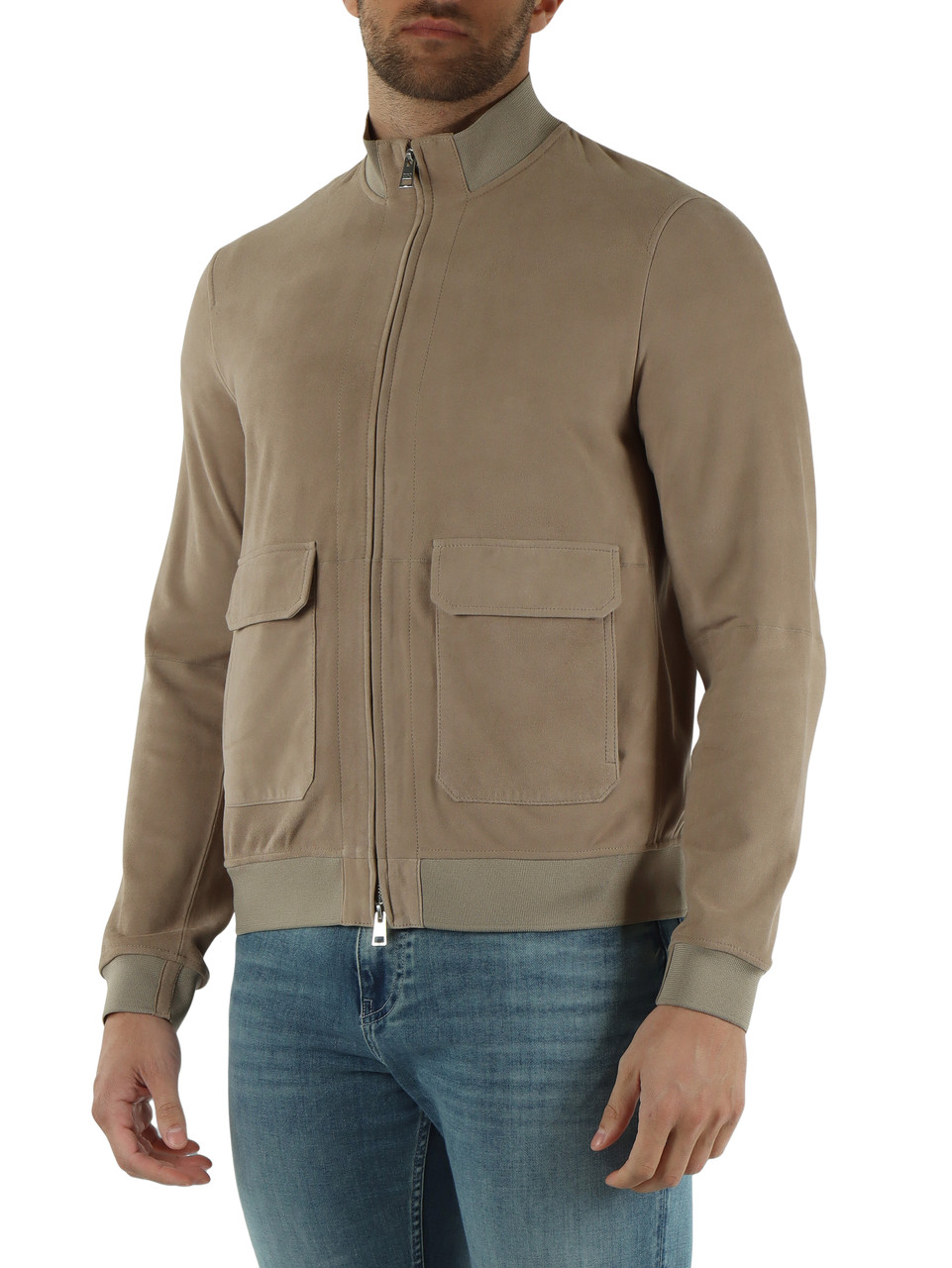 BEIGE | Wildleder-Bomberjacke OCTANE