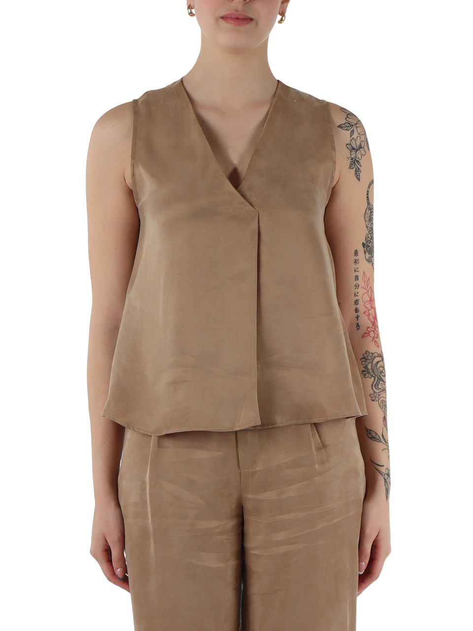 KAMEL | Top aus gewaschenem Lyocell