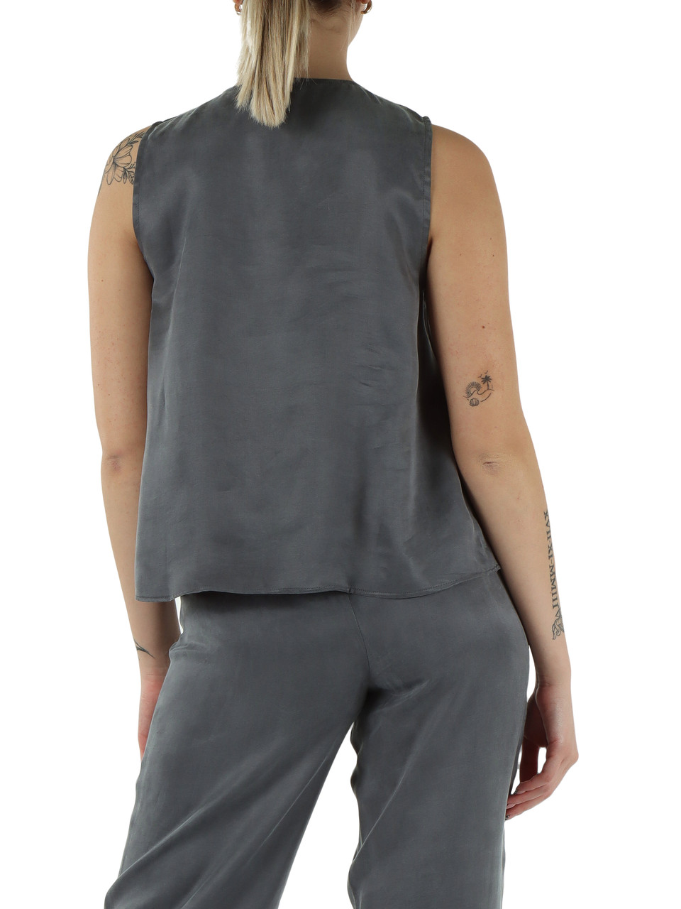 GRAU | Top aus gewaschenem Lyocell