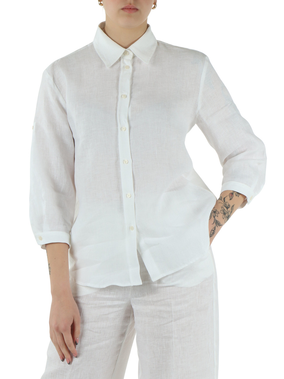 BIANCO | Camicia in lino GIRELLO