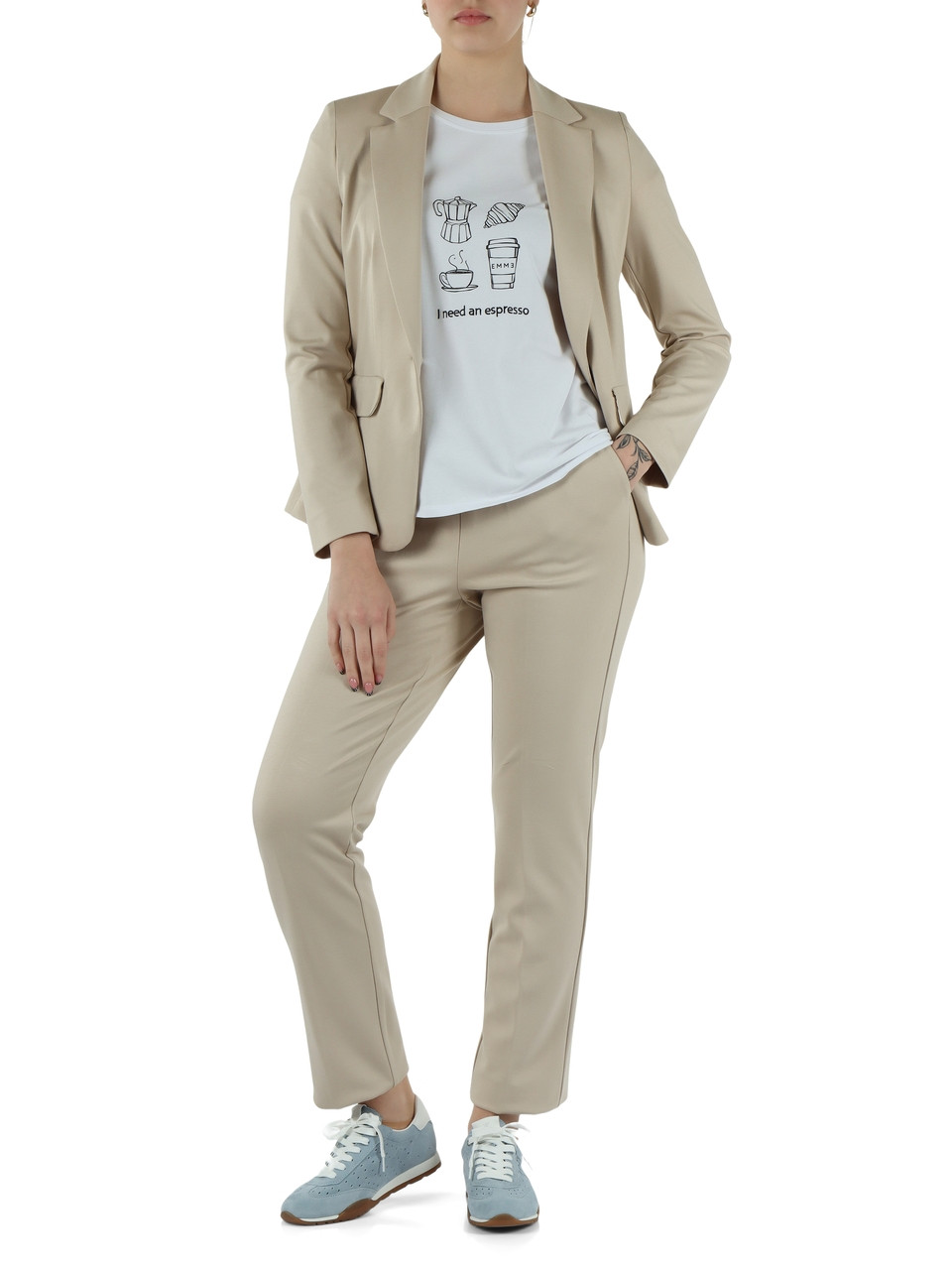 BEIGE | Giacca punto Milano GAMMA