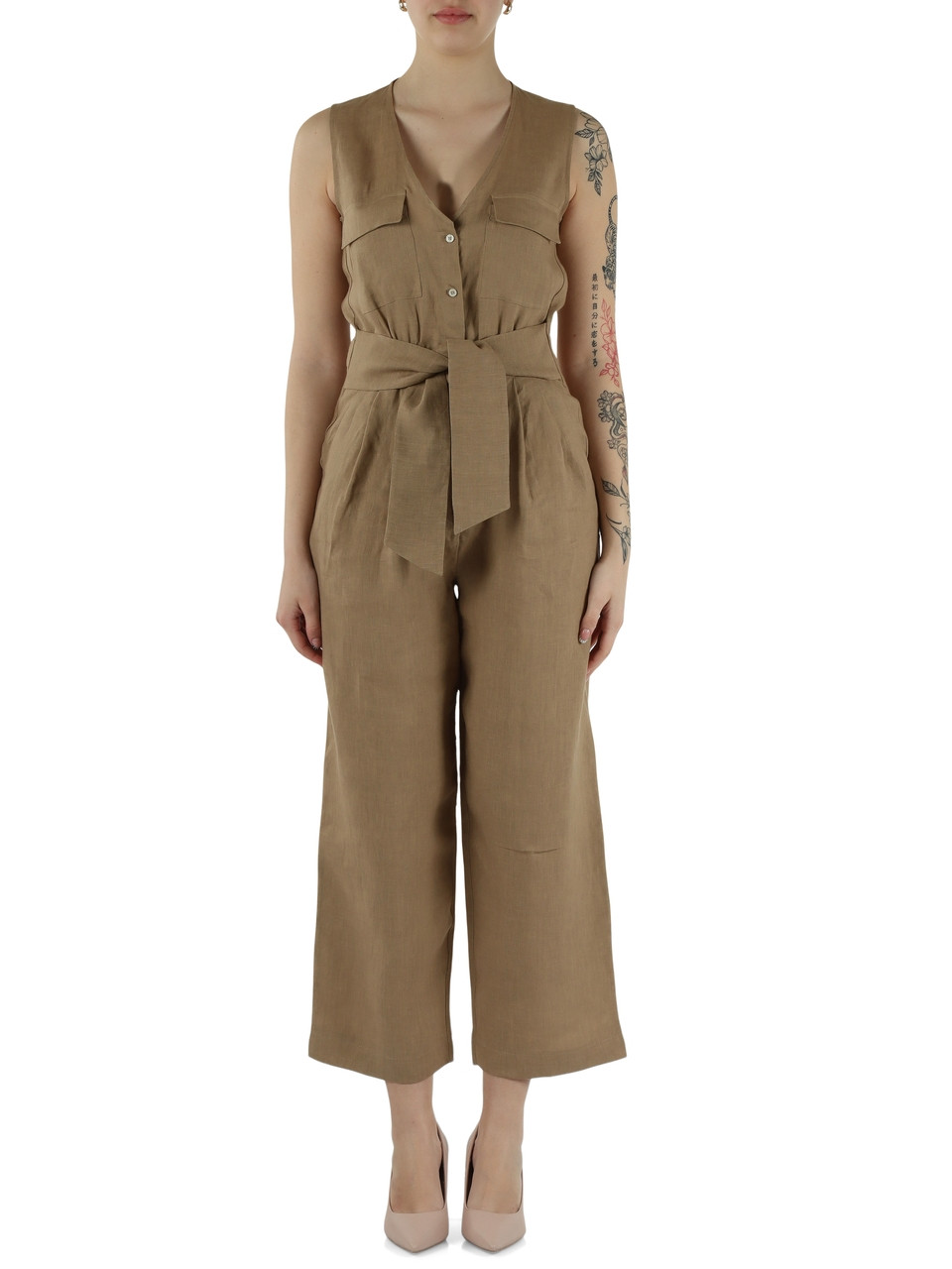 BEIGE | Tuta intera in lino COSTONE