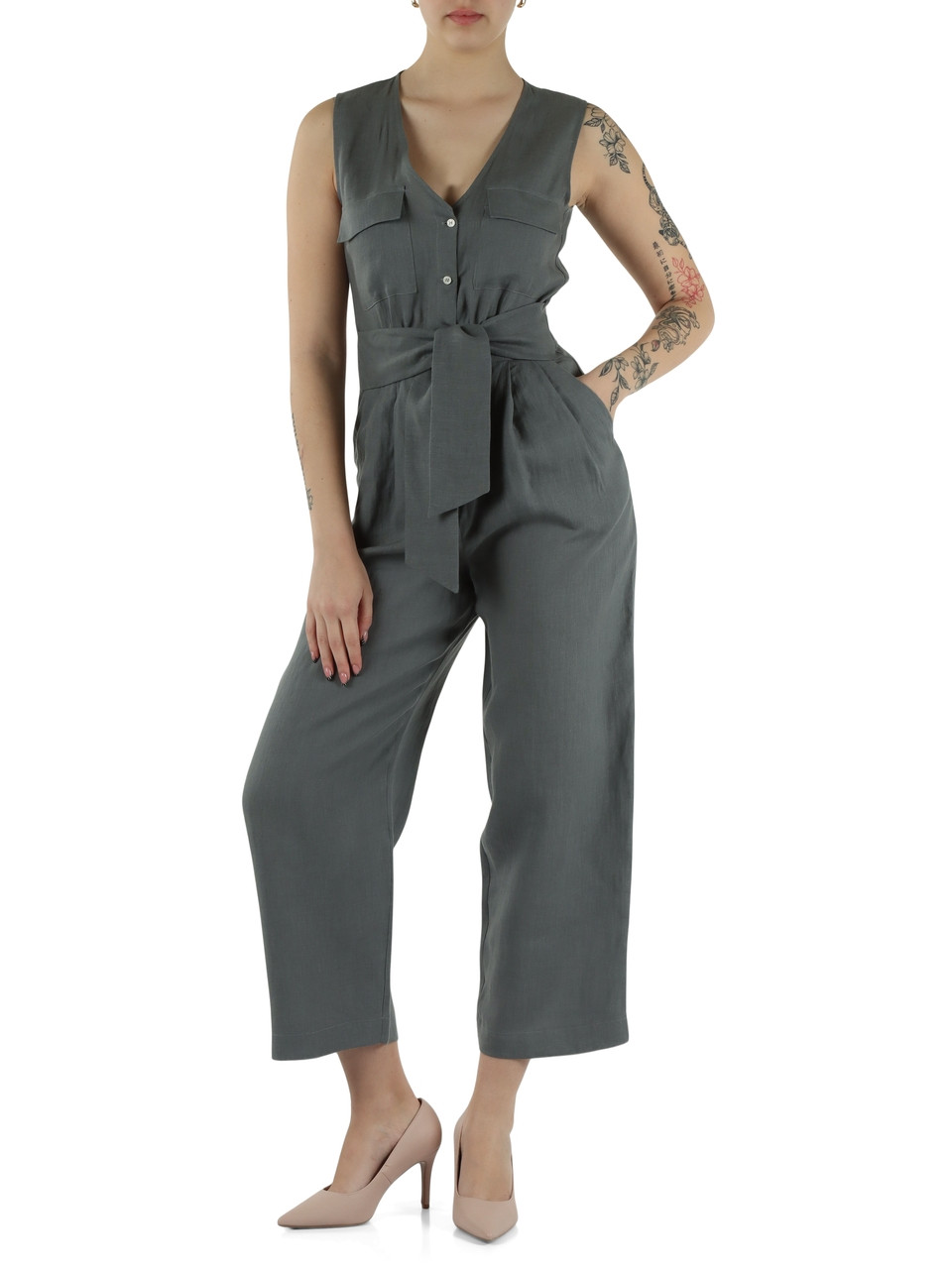 GRIGIO | Tuta intera in lino COSTONE