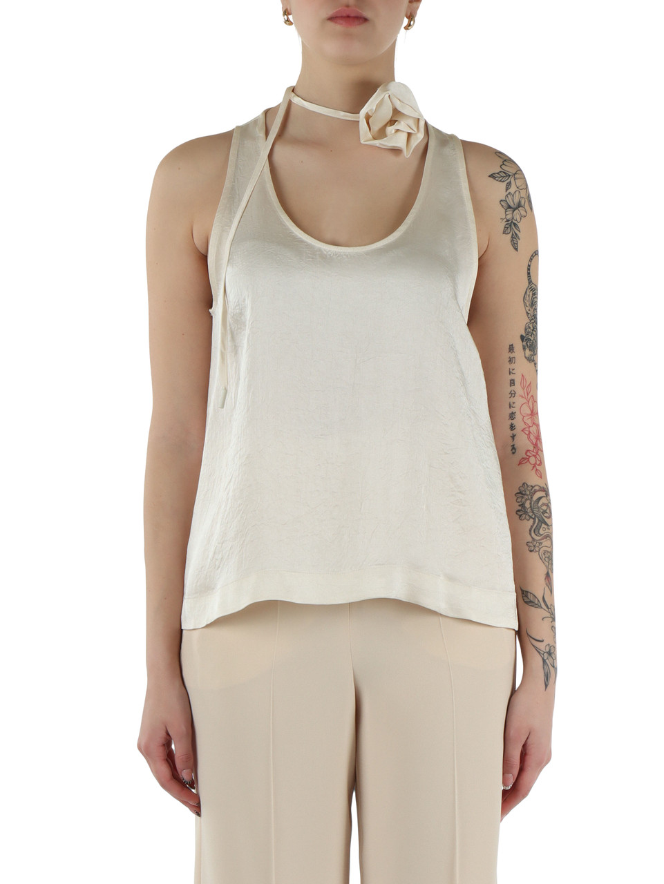 PANNA | MONOCHROME: Top effetto crinckle APOGEO