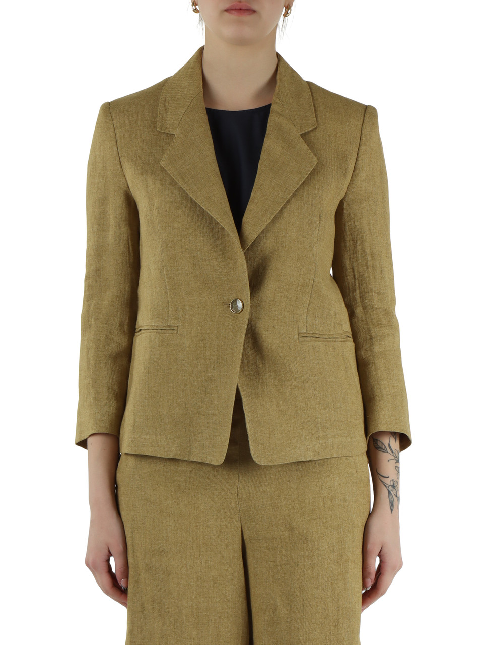 BEIGE | Giacca CARDATO in lino nattè