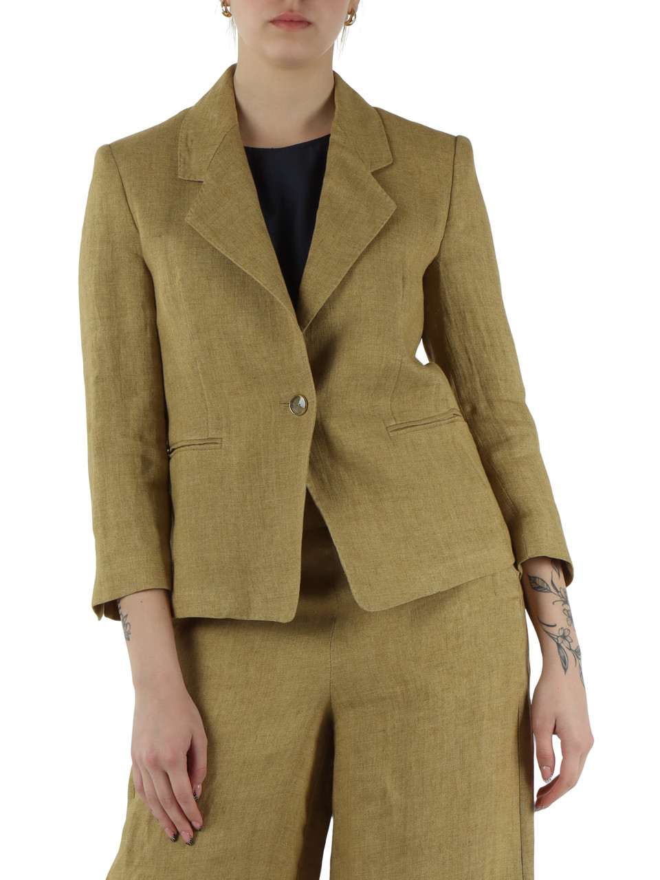 BEIGE | Giacca CARDATO in lino nattè