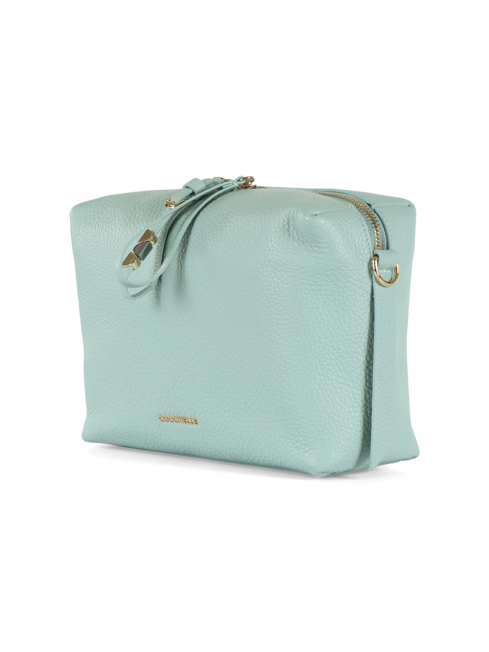 VERDE ACQUA | Borsa a tracolla in pelle martellata NORY Small