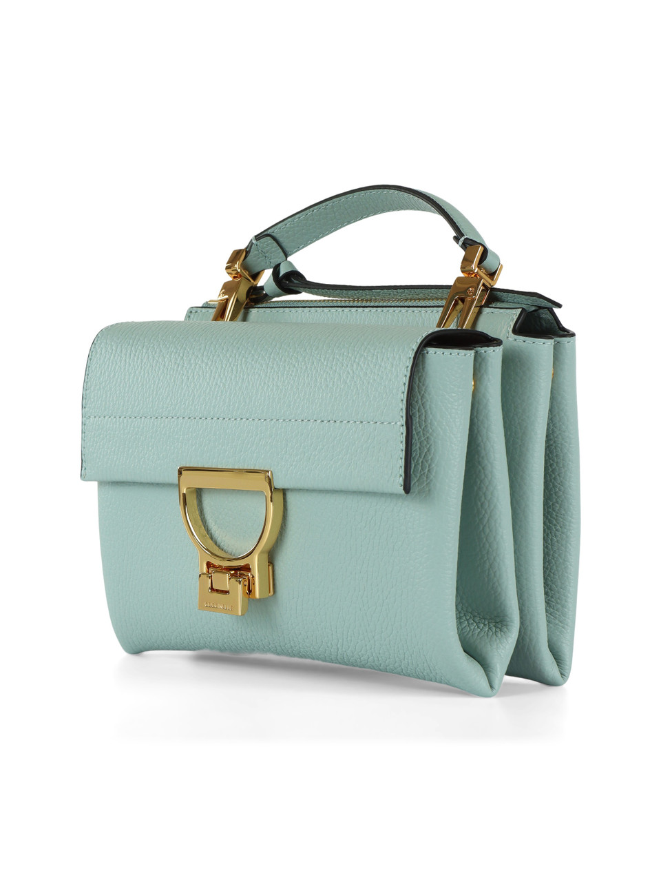VERDE ACQUA | Borsa a mano in pelle martellata ARLETTIS Small