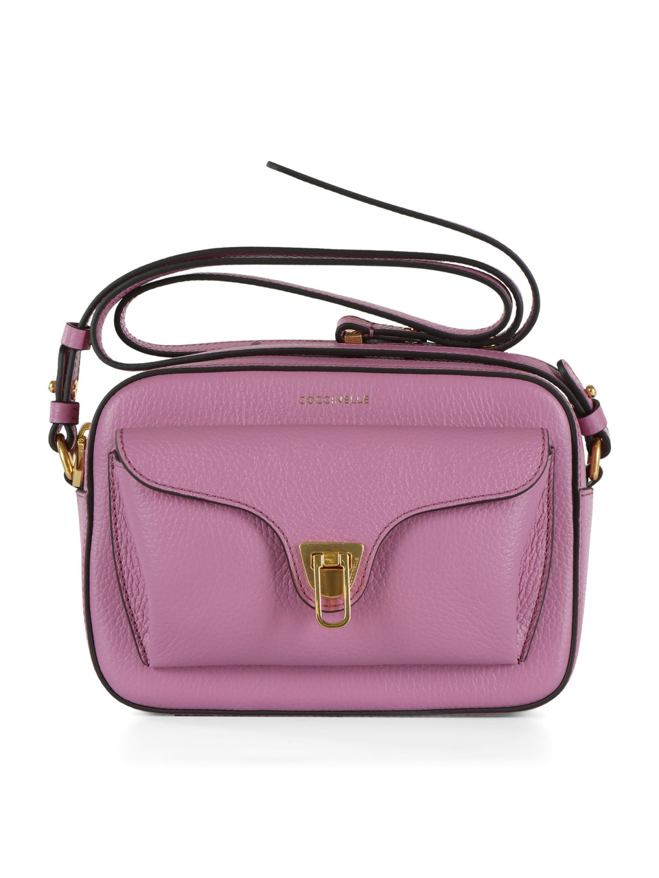 VIOLA CHIARO | Borsa a tracolla in pelle martellata BEAT Small