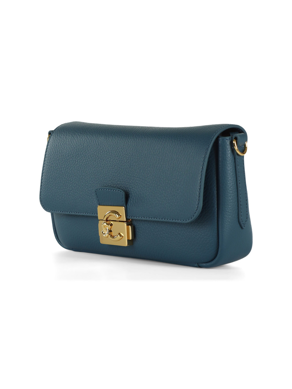 BLU | Borsa a spalla in pelle martellata C-ME LOCK Medium