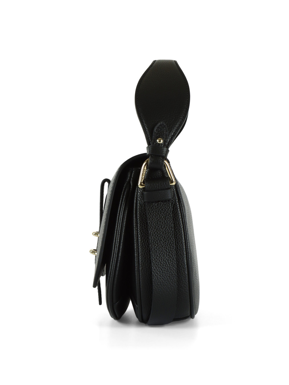 SCHWARZ | MAVERY Small Handtasche aus genarbtem Leder