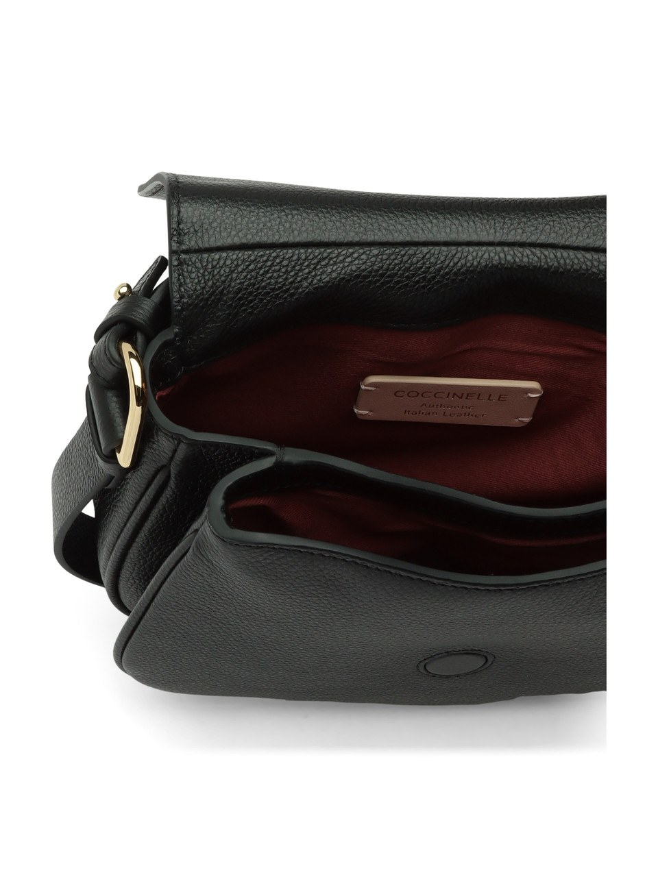 SCHWARZ | MAVERY Small Handtasche aus genarbtem Leder