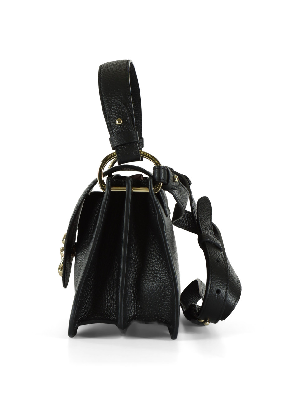 NERO | Borsa a mano in pelle martellata C-ME Small