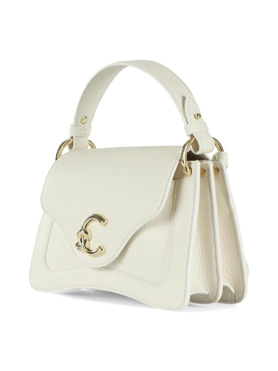 OFF WHITE | Borsa a mano in pelle martellata C-ME Small