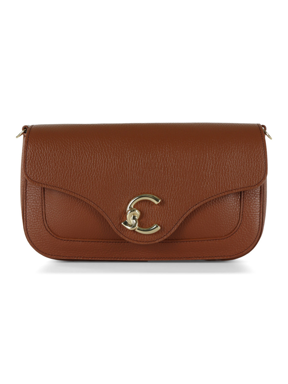Leder | Schultertasche aus genarbtem Leder C-ME Medium