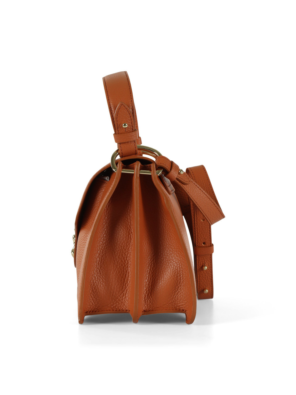 TERRACOTTA | Borsa a mano in pelle martellata C-ME Medium
