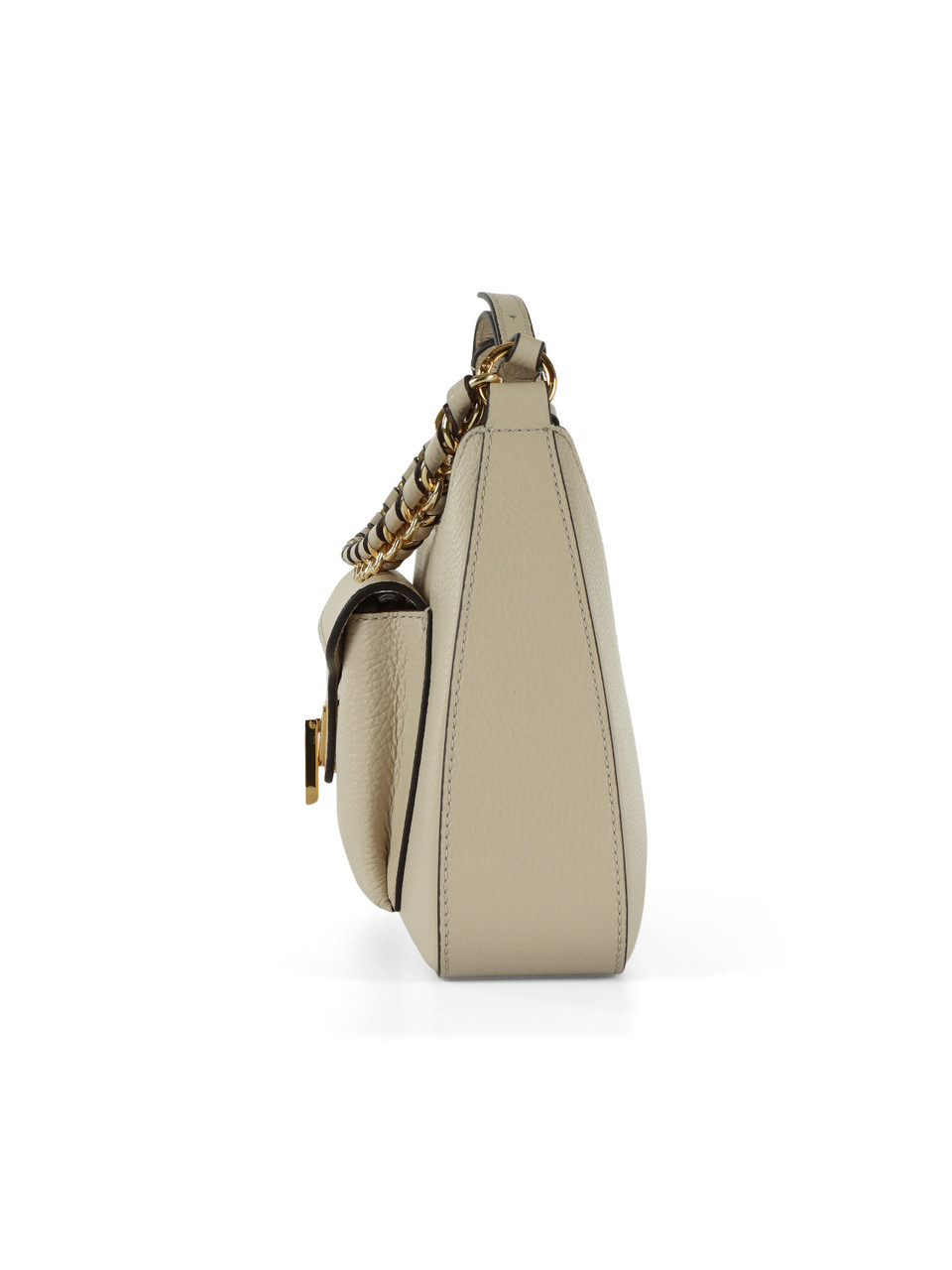 BEIGE | Handtasche aus genarbtem Leder BEAT GENERATION Medium