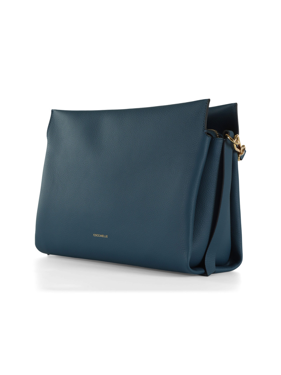 BLAU | BOHEME Medium Schultertasche aus genarbtem Leder