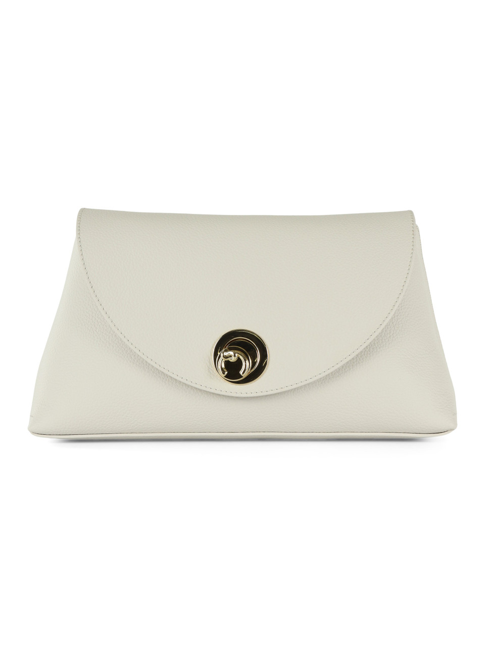 OFF WHITE | Schultertasche aus genarbtem Leder NIKLA Medium