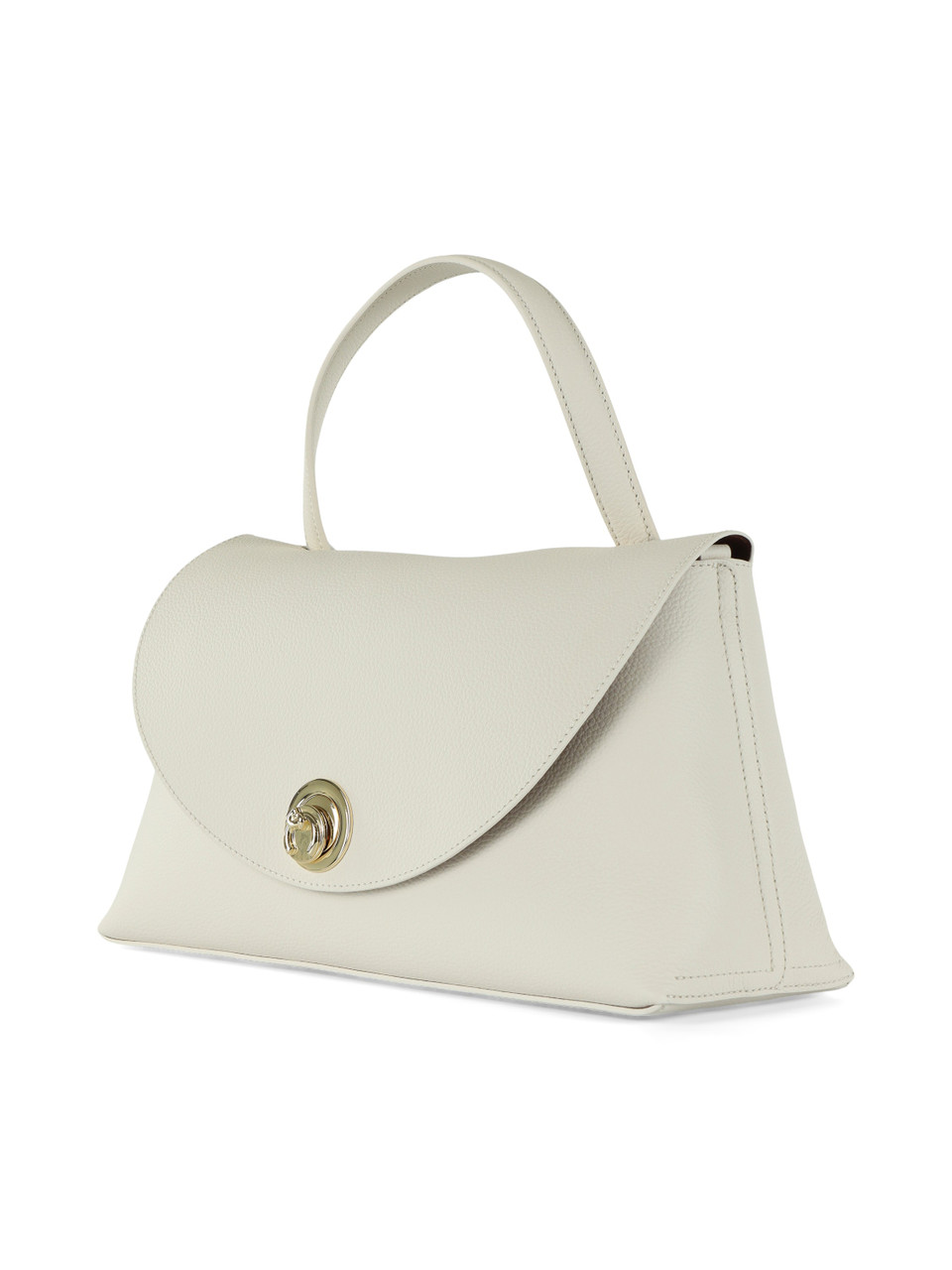 OFF WHITE | Borsa a mano in pelle martellata NIKLA Medium