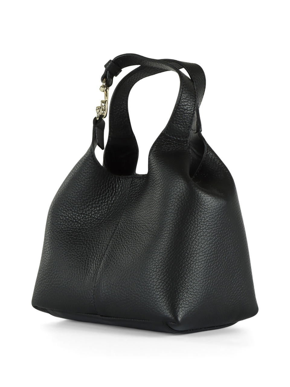 NERO | Borsa a mano in pelle martellata C-EASY Small