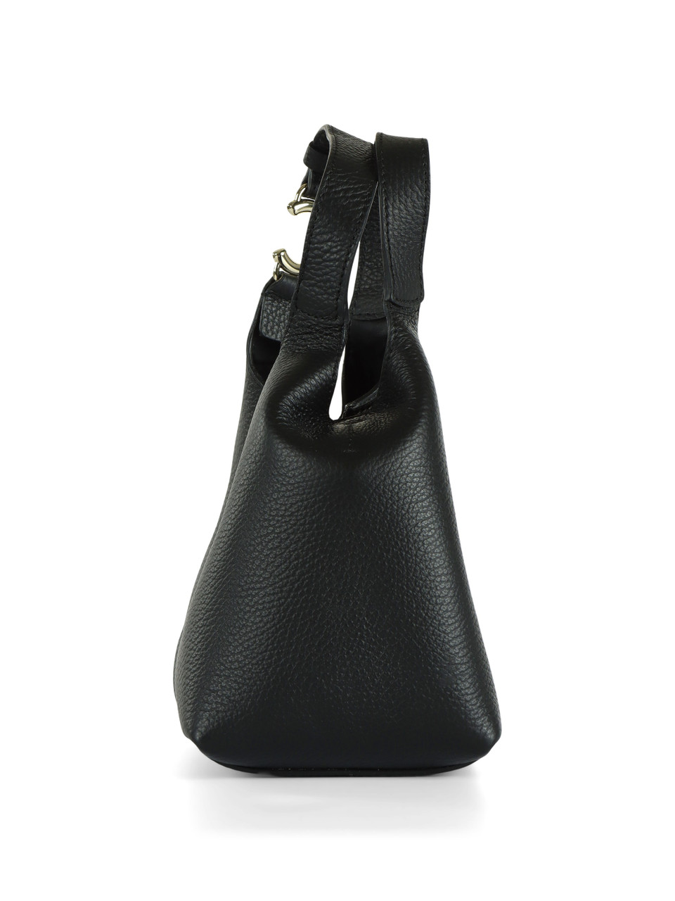 NERO | Borsa a mano in pelle martellata C-EASY Small
