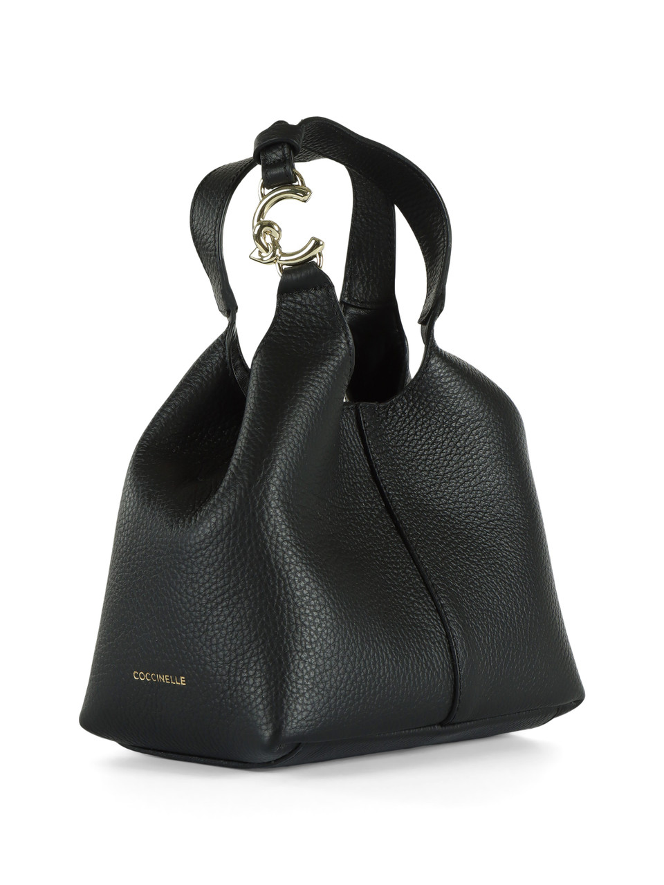 NERO | Borsa a mano in pelle martellata C-EASY Small