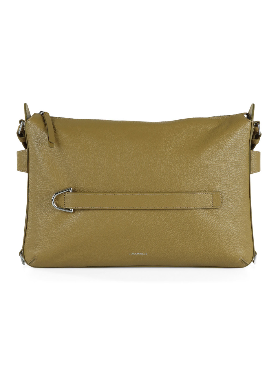 KAKI | Borsa a spalla in pelle martellata GRETEL RIBBON Large