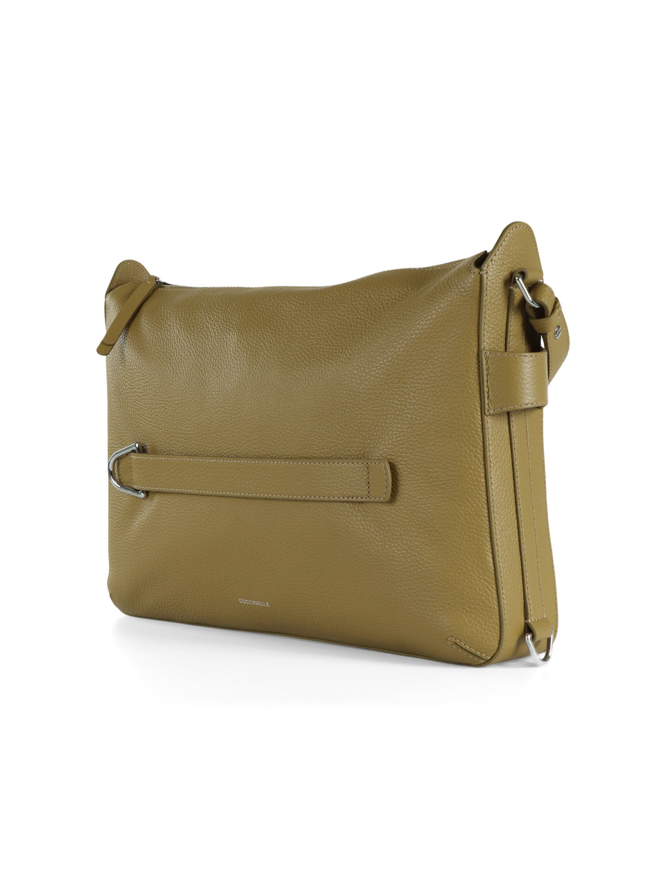 KAKI | Borsa a spalla in pelle martellata GRETEL RIBBON Large