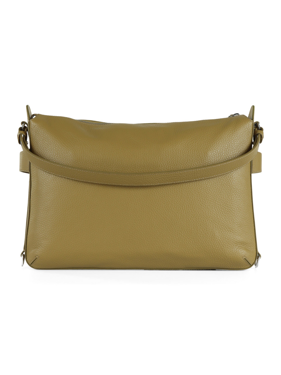 KAKI | Borsa a spalla in pelle martellata GRETEL RIBBON Large